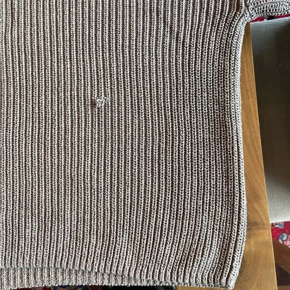Lord & Taylor Gray Ribbed Sweater - Picture 6 of 8